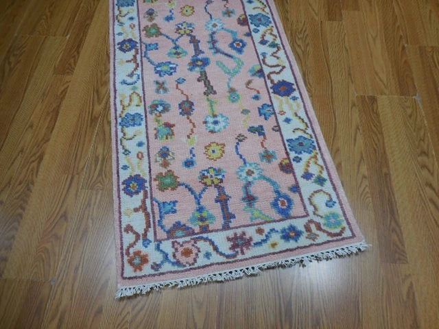 2.1’ x 6' Ft. Contemporary Turkish Oushak Bohemian Hand Knotted Wool Runner / Rug - BR3032