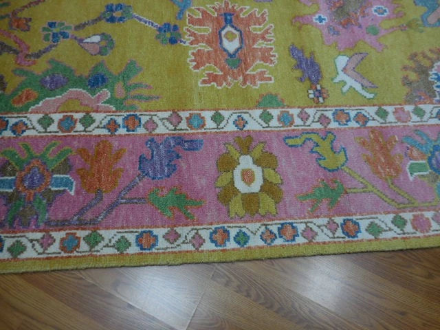 8' x 10' Ft. Contemporary Turkish Oushak Bohemian Hand Knotted Wool Rug - BR2643