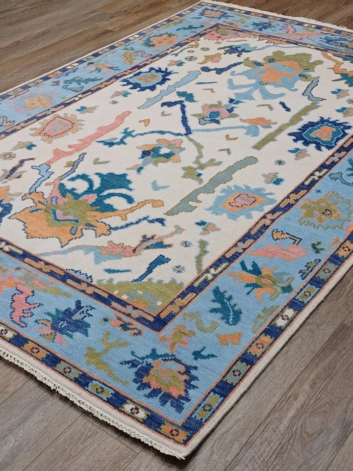 6' x 9' Ft. Contemporary Turkish Oushak Bohemian Hand Knotted Wool Rug - BR2639