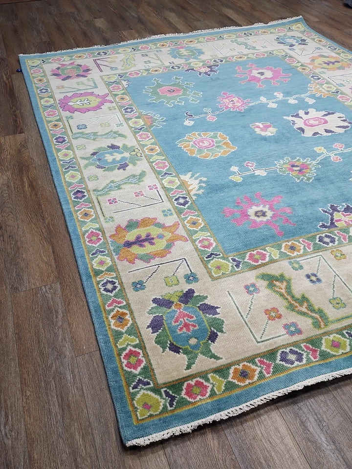 8' x 10' Ft. Contemporary Turkish Oushak Bohemian Hand Knotted Wool Rug - BR2638