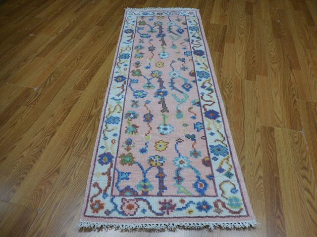 2.1’ x 6' Ft. Contemporary Turkish Oushak Bohemian Hand Knotted Wool Runner / Rug - BR3032