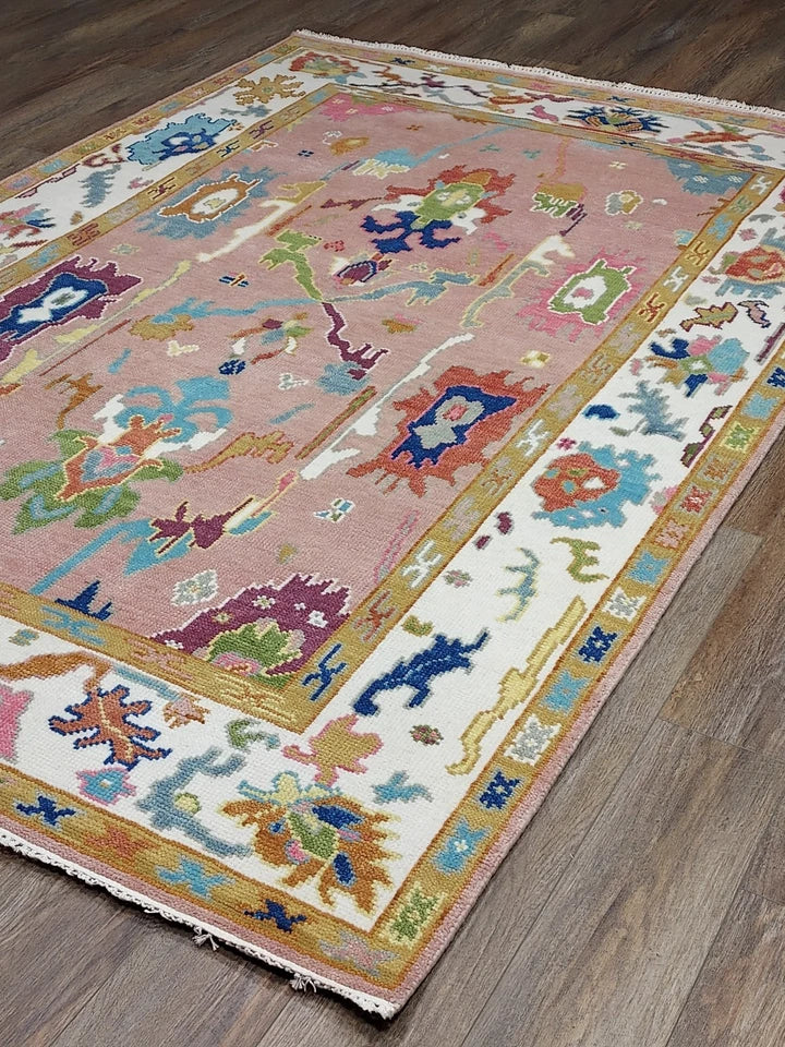 6' x 9' Ft. Contemporary Turkish Oushak Bohemian Hand Knotted Wool Rug - BR2634