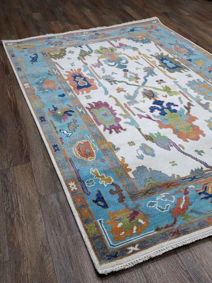 6' x 9' Ft. Contemporary Turkish Oushak Bohemian Hand Knotted Wool Rug - BR2640