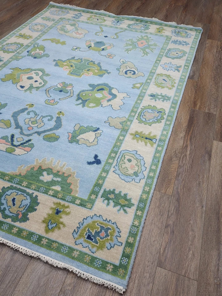 6' x 9' Ft. Contemporary Turkish Oushak Bohemian Hand Knotted Wool Rug - BR2637