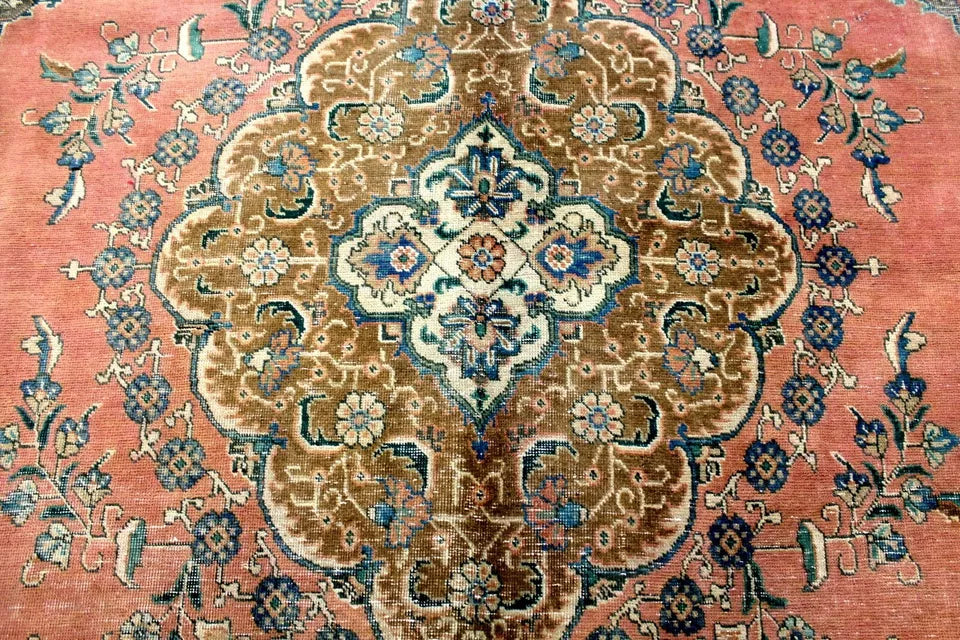 13' x 10' Ft. Persian Masterpiece Antique Hand Knotted Veg Dye Khorasann Wool Rug BR123