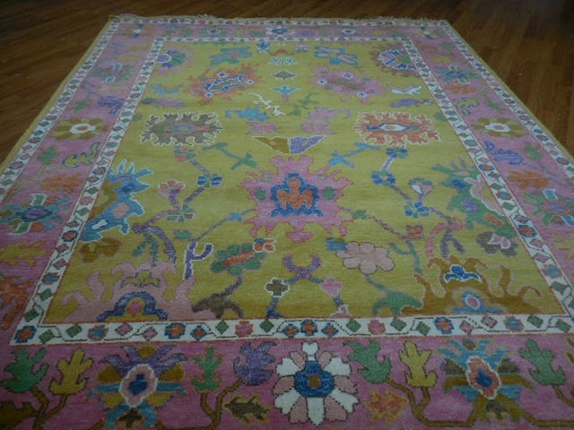 8' x 10' Ft. Contemporary Turkish Oushak Bohemian Hand Knotted Wool Rug - BR2643