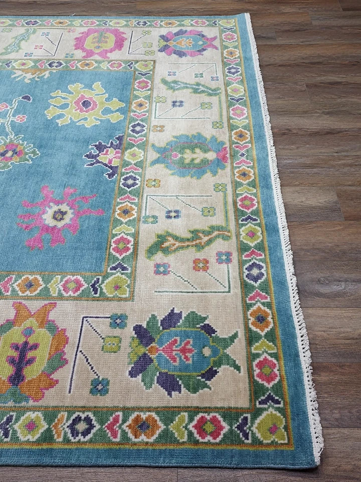 8' x 10' Ft. Contemporary Turkish Oushak Bohemian Hand Knotted Wool Rug - BR2638