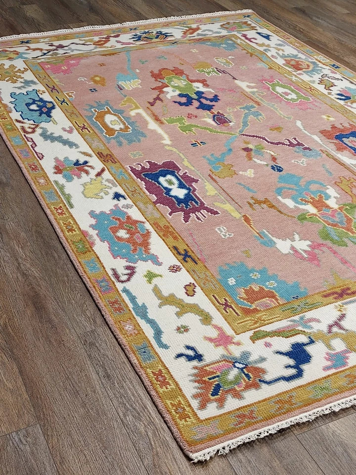 6' x 9' Ft. Contemporary Turkish Oushak Bohemian Hand Knotted Wool Rug - BR2634