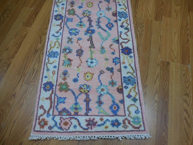 2.1’ x 6' Ft. Contemporary Turkish Oushak Bohemian Hand Knotted Wool Runner / Rug - BR3032