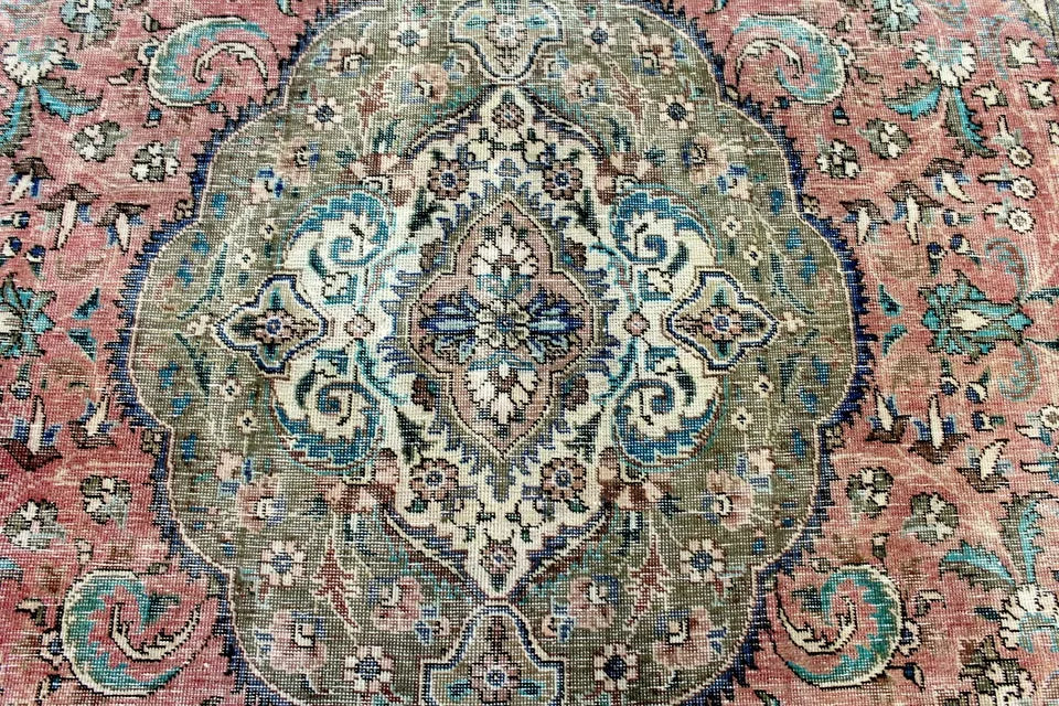 10' x 8' Ft. Elegant Antique Persian Tabriz Hand Knotted Wool Large Area Rug BR125