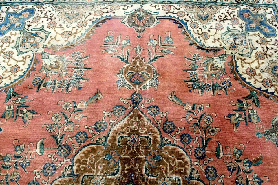 13' x 10' Ft. Persian Masterpiece Antique Hand Knotted Veg Dye Khorasann Wool Rug BR123