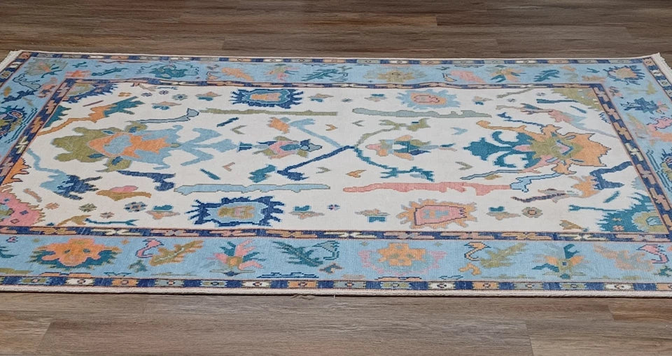 6' x 9' Ft. Contemporary Turkish Oushak Bohemian Hand Knotted Wool Rug - BR2639