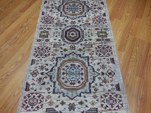 8’ x 2 1⁄2 Ft. Contemporary Turkish Oushak  Bohemian Hand Knotted Wool Runner – BR2549