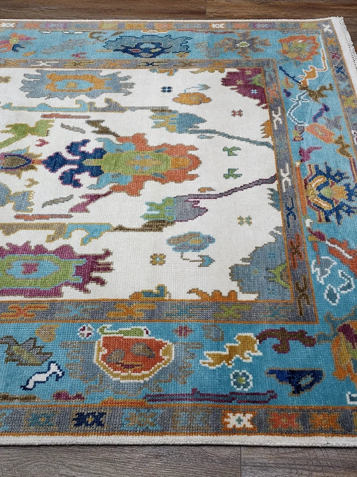 6' x 9' Ft. Contemporary Turkish Oushak Bohemian Hand Knotted Wool Rug - BR2640