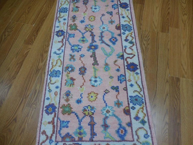 2.1’ x 6' Ft. Contemporary Turkish Oushak Bohemian Hand Knotted Wool Runner / Rug - BR3032