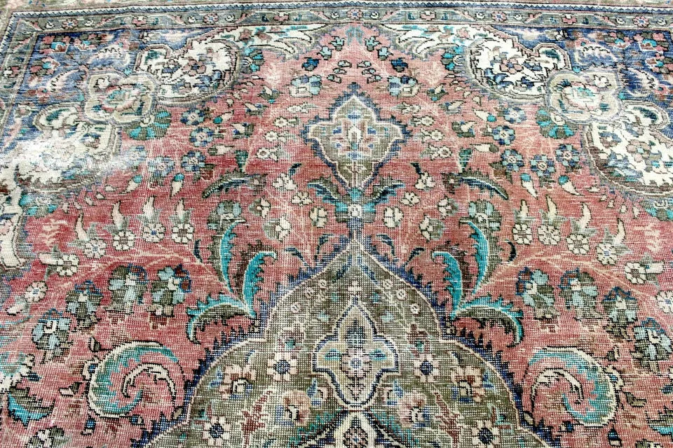 10' x 8' Ft. Elegant Antique Persian Tabriz Hand Knotted Wool Large Area Rug BR125