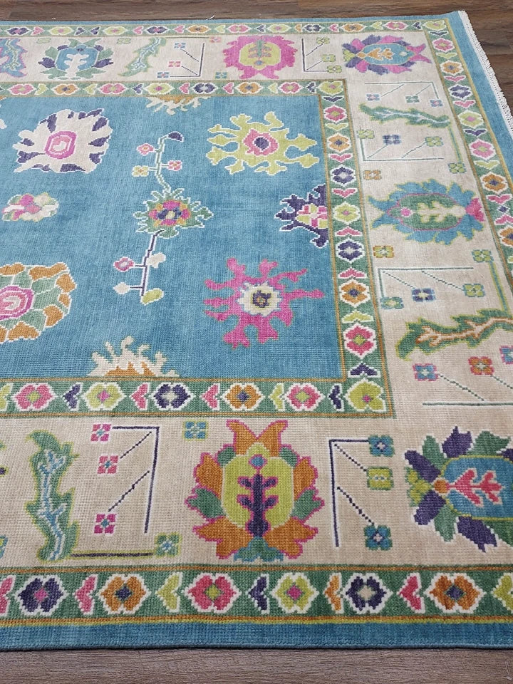 8' x 10' Ft. Contemporary Turkish Oushak Bohemian Hand Knotted Wool Rug - BR2638