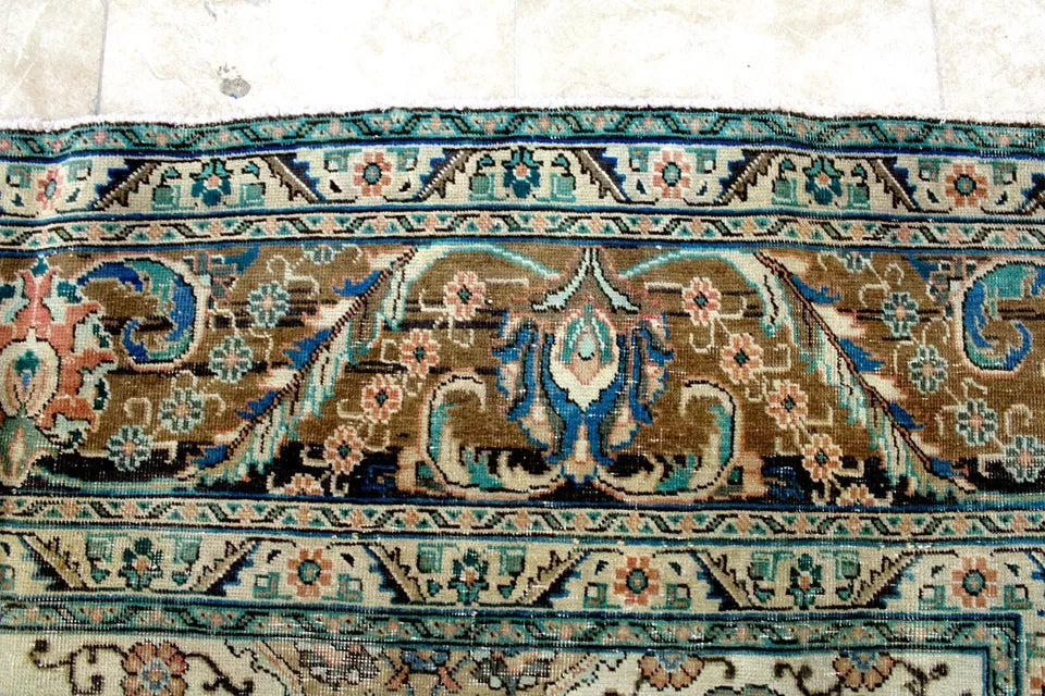 13' x 10' Ft. Persian Masterpiece Antique Hand Knotted Veg Dye Khorasann Wool Rug BR123