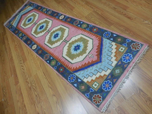 2.6' x 8' Ft. Contemporary Turkish Oushak Bohemian Hand Knotted Wool Runner – BR3031
