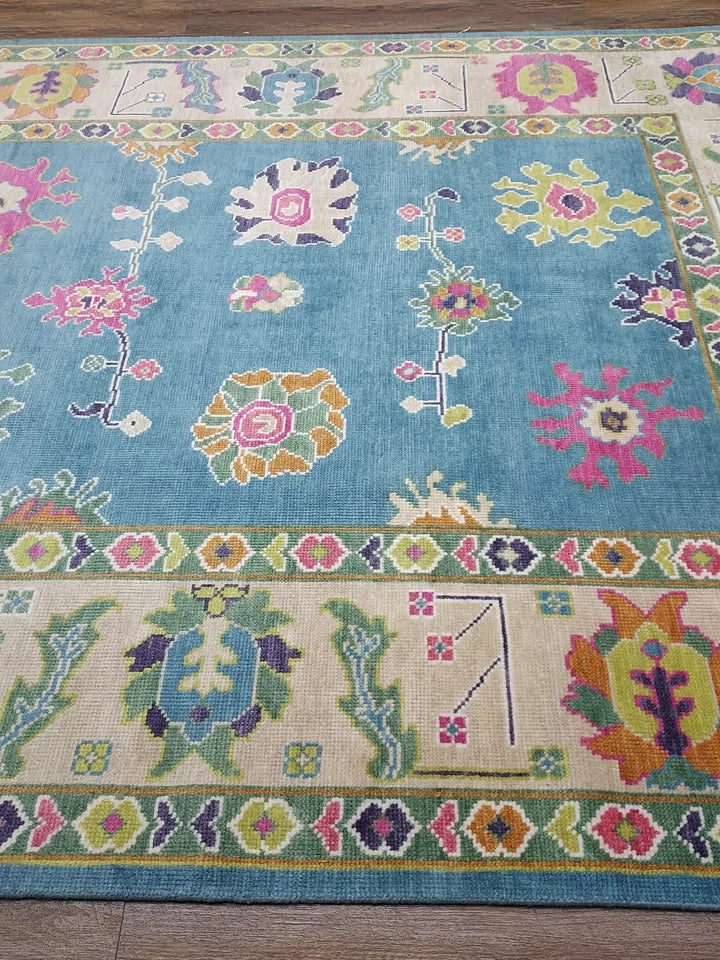 8' x 10' Ft. Contemporary Turkish Oushak Bohemian Hand Knotted Wool Rug - BR2638