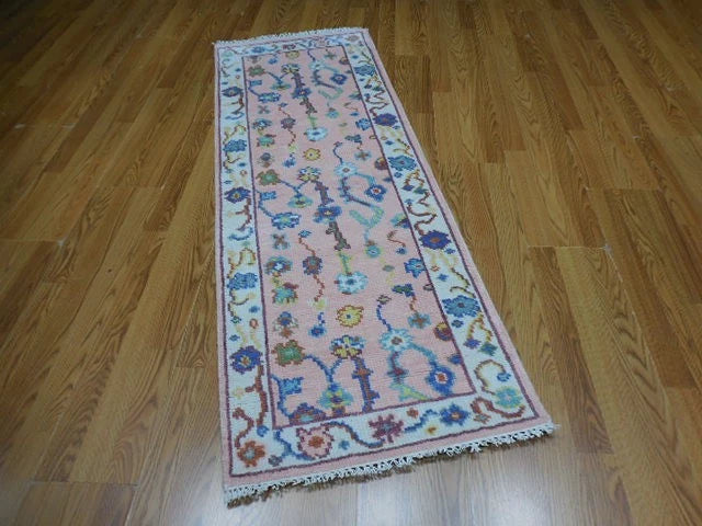 2.1’ x 6' Ft. Contemporary Turkish Oushak Bohemian Hand Knotted Wool Runner / Rug - BR3032