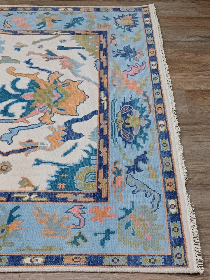 6' x 9' Ft. Contemporary Turkish Oushak Bohemian Hand Knotted Wool Rug - BR2639