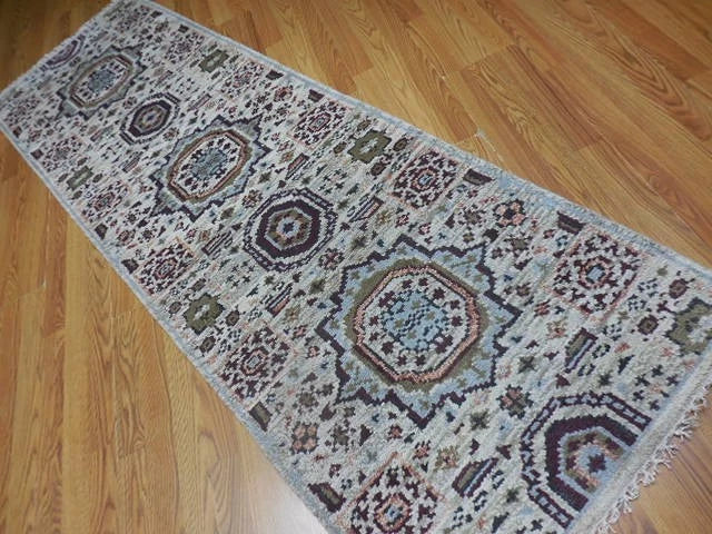 8’ x 2 1⁄2 Ft. Contemporary Turkish Oushak  Bohemian Hand Knotted Wool Runner – BR2549