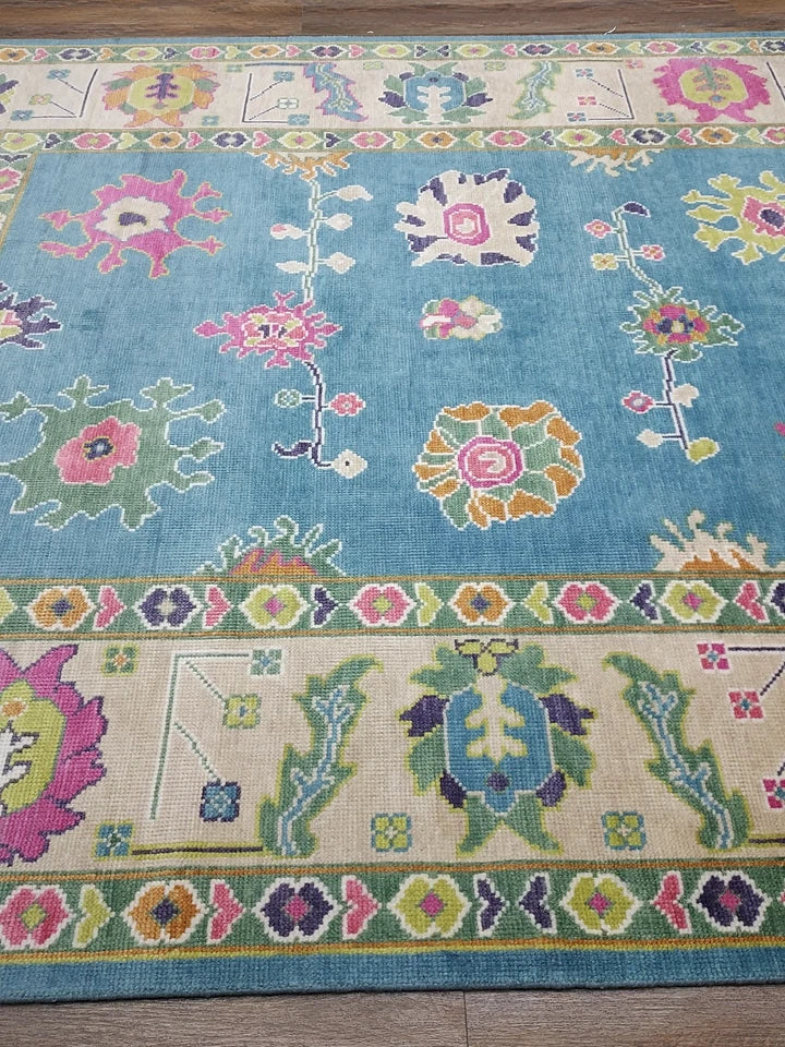 8' x 10' Ft. Contemporary Turkish Oushak Bohemian Hand Knotted Wool Rug - BR2638