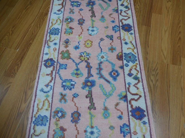 2.1’ x 6' Ft. Contemporary Turkish Oushak Bohemian Hand Knotted Wool Runner / Rug - BR3032