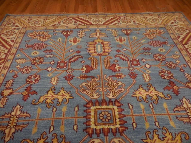 8' x 10' Ft. Contemporary Turkish Oushak Bohemian Hand Knotted Wool Rug - BR2668