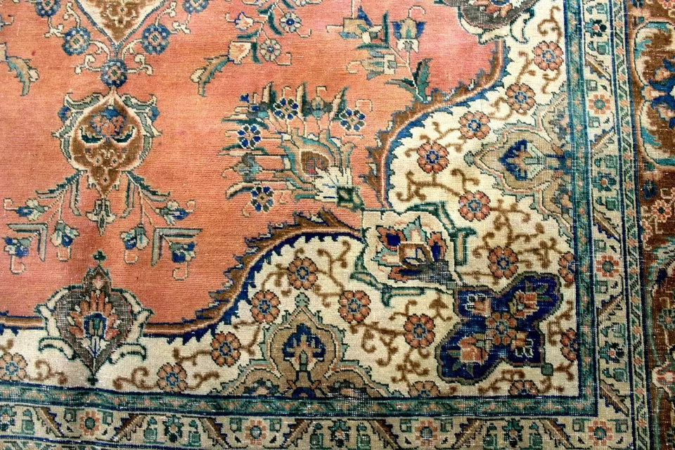 13' x 10' Ft. Persian Masterpiece Antique Hand Knotted Veg Dye Khorasann Wool Rug BR123