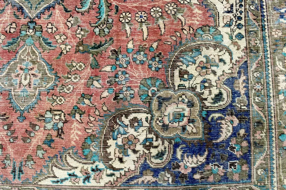 10' x 8' Ft. Elegant Antique Persian Tabriz Hand Knotted Wool Large Area Rug BR125