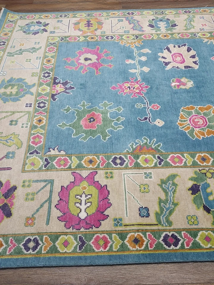 8' x 10' Ft. Contemporary Turkish Oushak Bohemian Hand Knotted Wool Rug - BR2638
