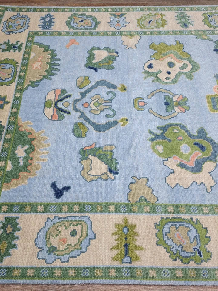 6' x 9' Ft. Contemporary Turkish Oushak Bohemian Hand Knotted Wool Rug - BR2637