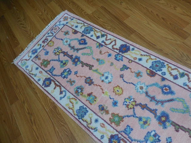 2.1’ x 6' Ft. Contemporary Turkish Oushak Bohemian Hand Knotted Wool Runner / Rug - BR3032