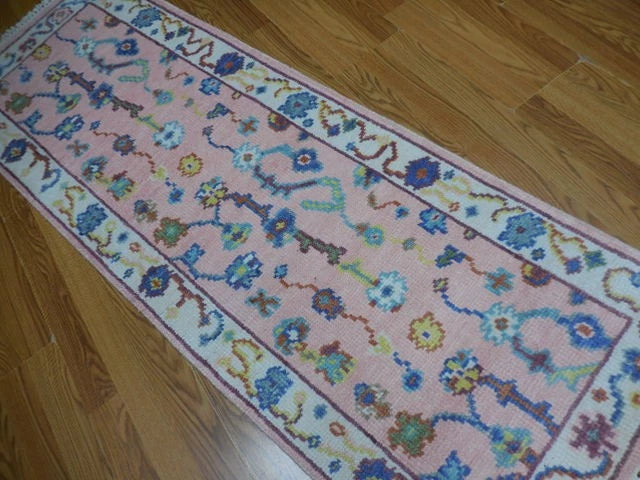 2.1’ x 6' Ft. Contemporary Turkish Oushak Bohemian Hand Knotted Wool Runner / Rug - BR3032