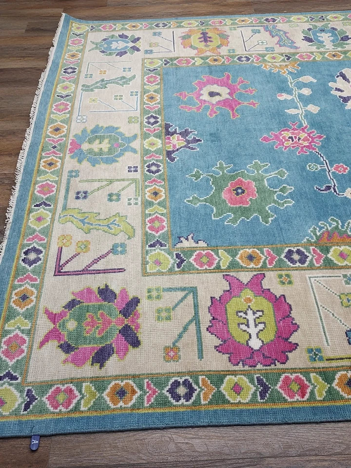 8' x 10' Ft. Contemporary Turkish Oushak Bohemian Hand Knotted Wool Rug - BR2638