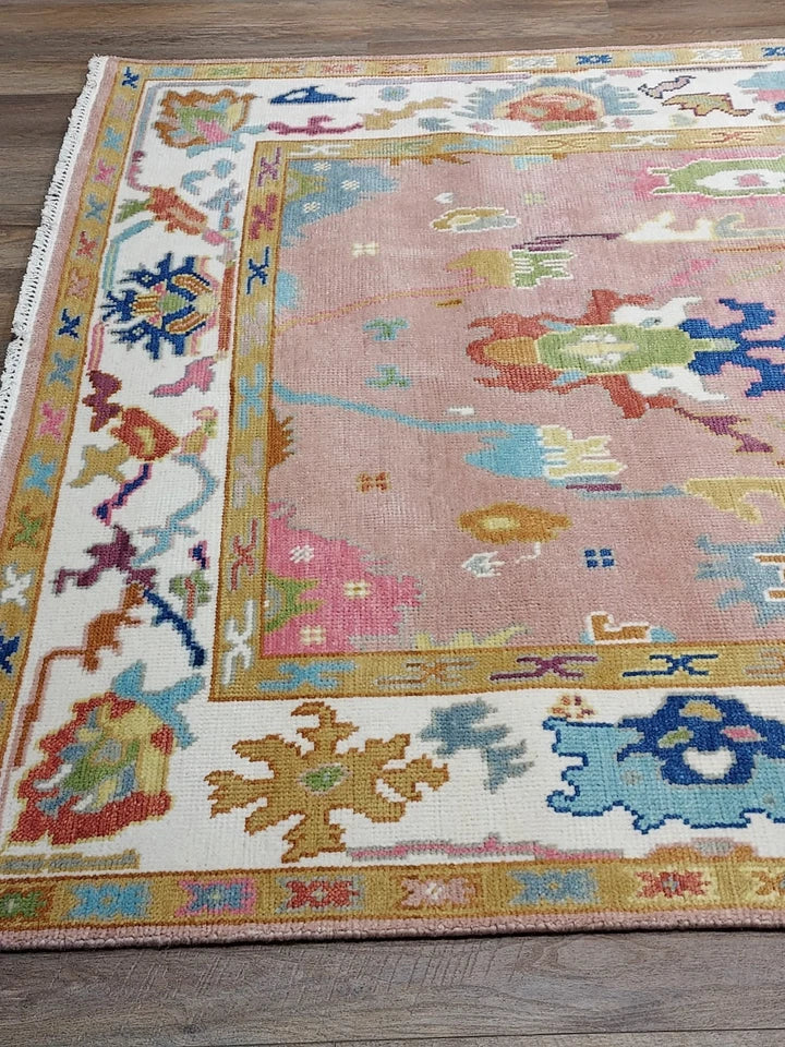 6' x 9' Ft. Contemporary Turkish Oushak Bohemian Hand Knotted Wool Rug - BR2634