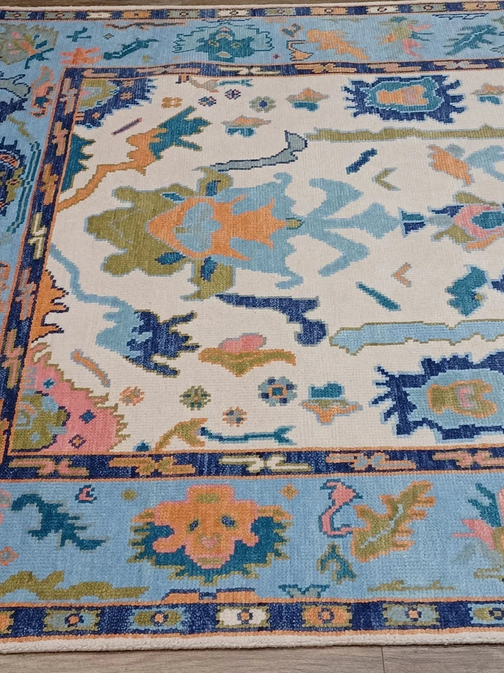 6' x 9' Ft. Contemporary Turkish Oushak Bohemian Hand Knotted Wool Rug - BR2639