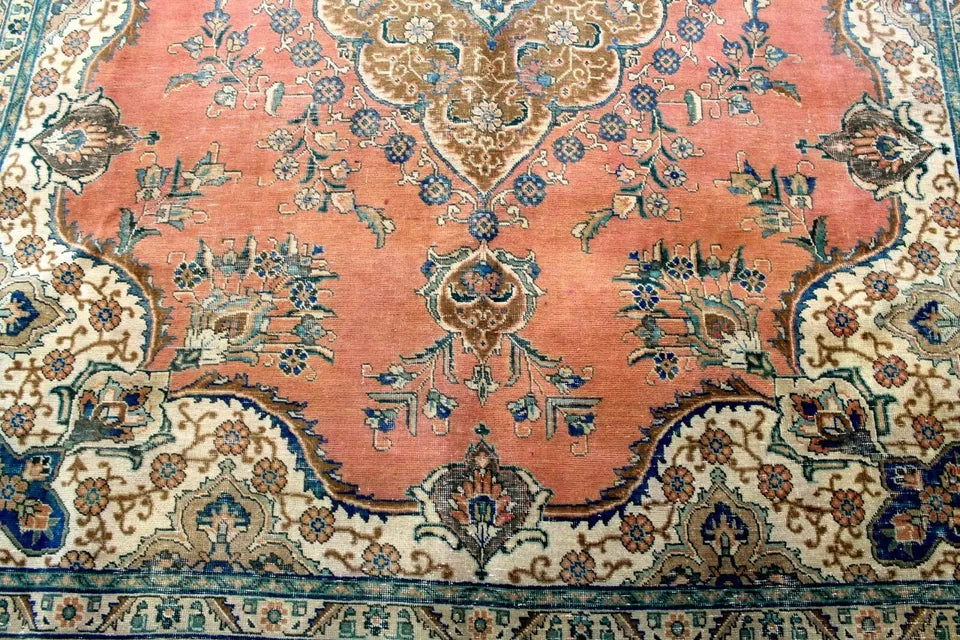 13' x 10' Ft. Persian Masterpiece Antique Hand Knotted Veg Dye Khorasann Wool Rug BR123