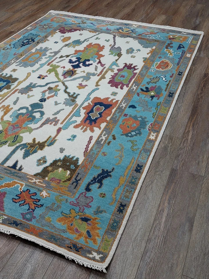 6' x 9' Ft. Contemporary Turkish Oushak Bohemian Hand Knotted Wool Rug - BR2640