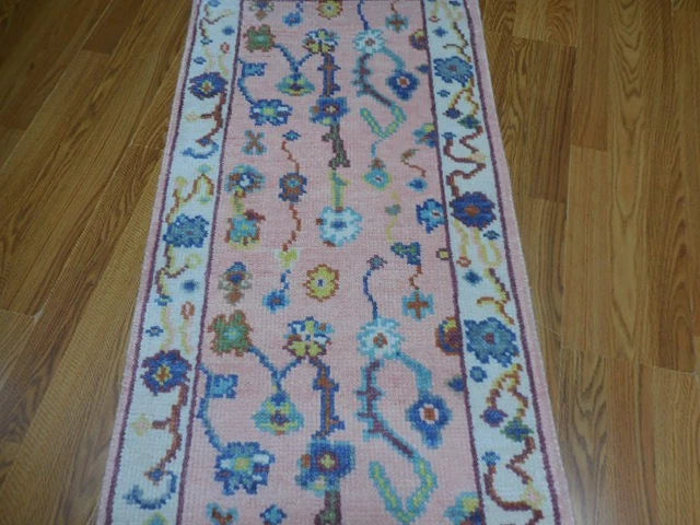 2.1’ x 6' Ft. Contemporary Turkish Oushak Bohemian Hand Knotted Wool Runner / Rug - BR3032