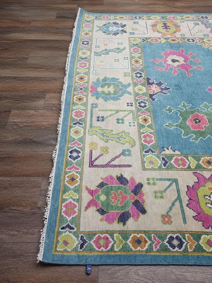 8' x 10' Ft. Contemporary Turkish Oushak Bohemian Hand Knotted Wool Rug - BR2638