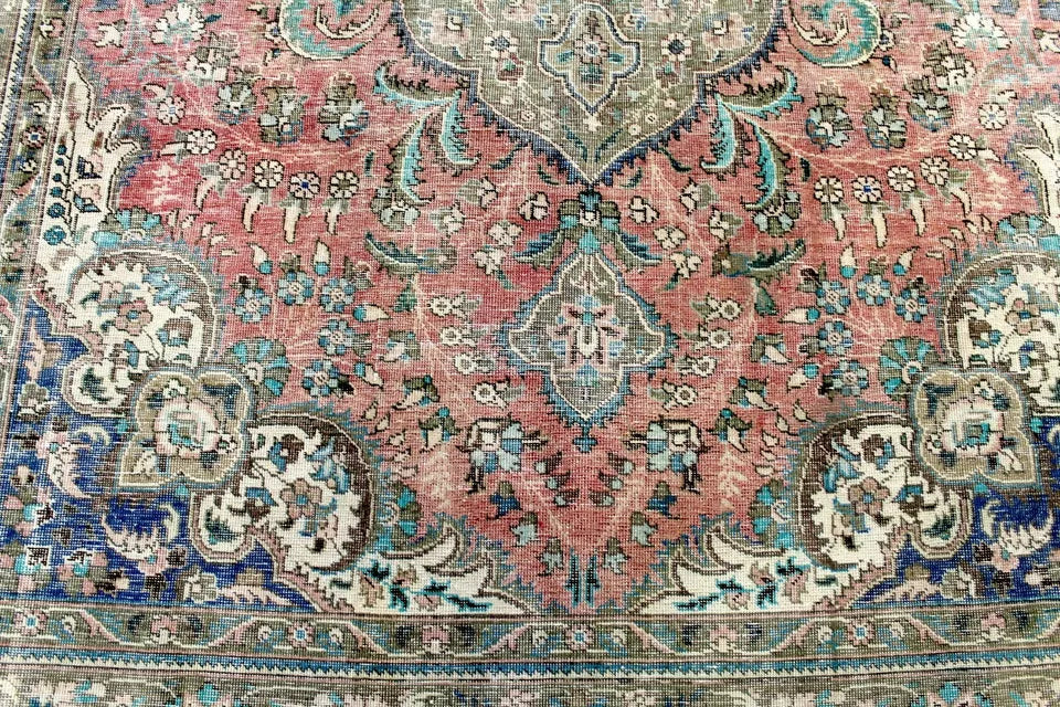 10' x 8' Ft. Elegant Antique Persian Tabriz Hand Knotted Wool Large Area Rug BR125