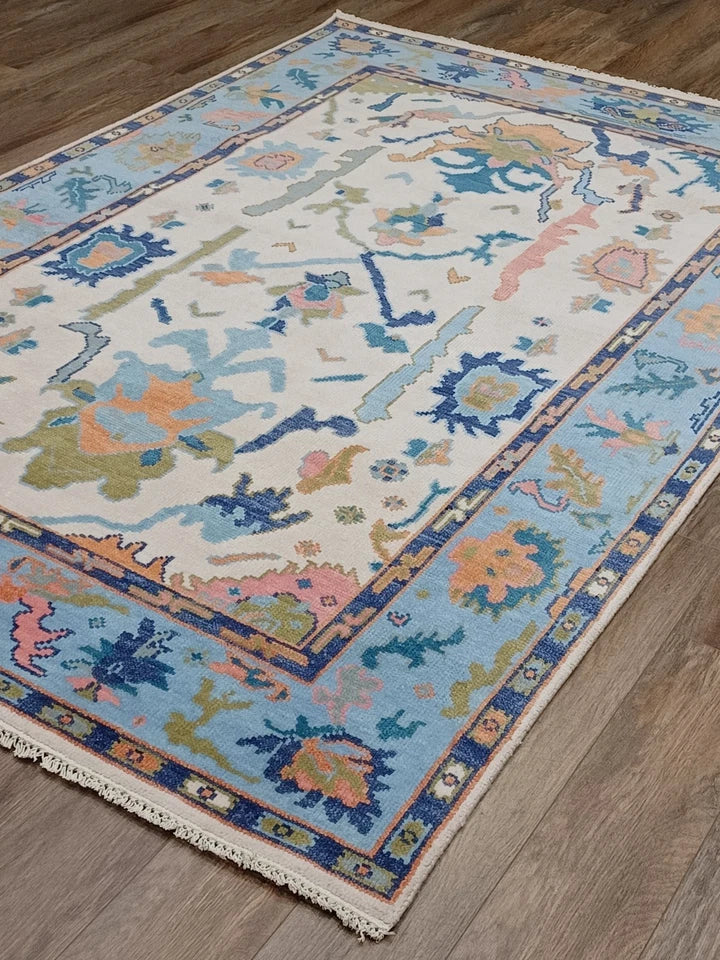 6' x 9' Ft. Contemporary Turkish Oushak Bohemian Hand Knotted Wool Rug - BR2639