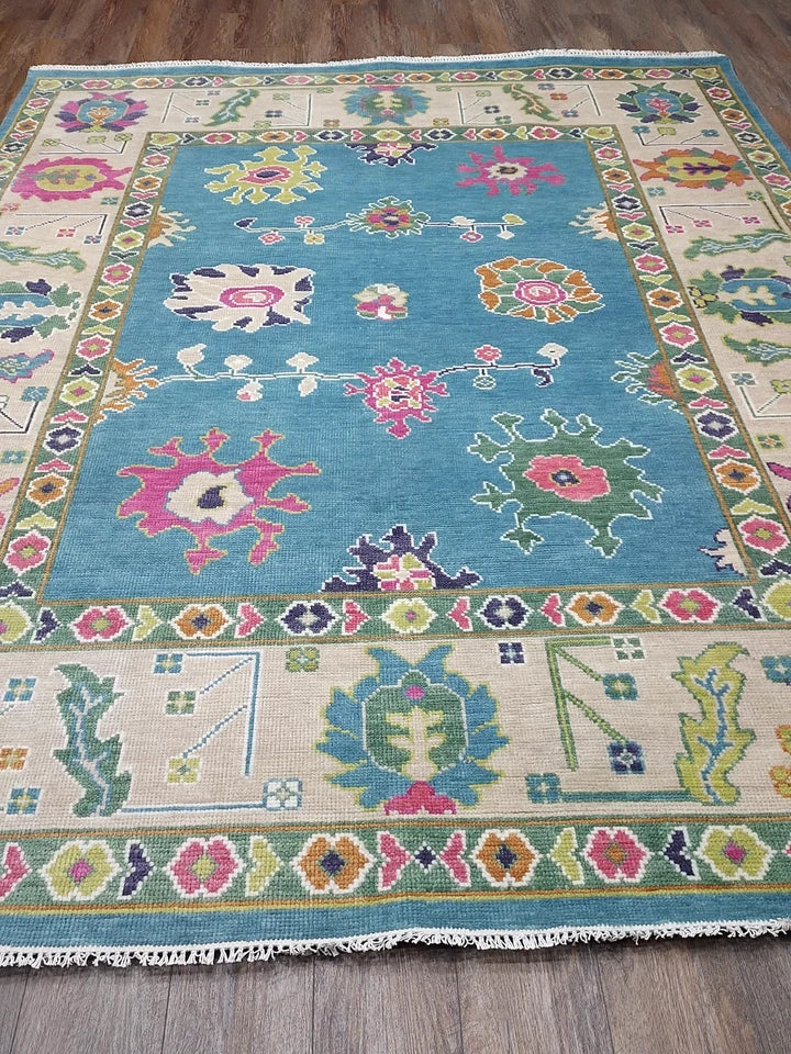 8' x 10' Ft. Contemporary Turkish Oushak Bohemian Hand Knotted Wool Rug - BR2638
