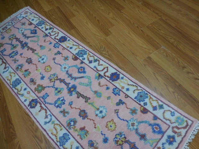2.1’ x 6' Ft. Contemporary Turkish Oushak Bohemian Hand Knotted Wool Runner / Rug - BR3032