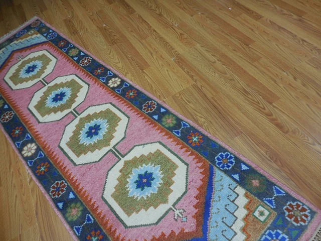 2.6' x 8' Ft. Contemporary Turkish Oushak Bohemian Hand Knotted Wool Runner – BR3031