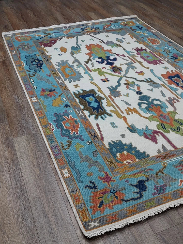 6' x 9' Ft. Contemporary Turkish Oushak Bohemian Hand Knotted Wool Rug - BR2640