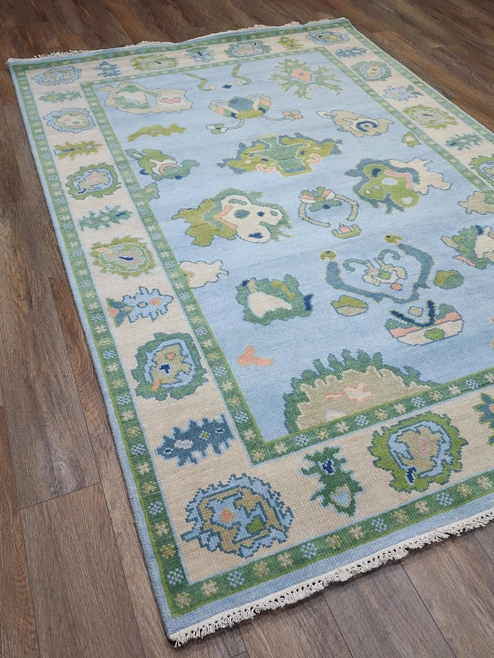 6' x 9' Ft. Contemporary Turkish Oushak Bohemian Hand Knotted Wool Rug - BR2637